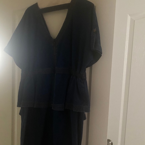 ELOQUII Blue Denim Dress - Picture 1 of 1